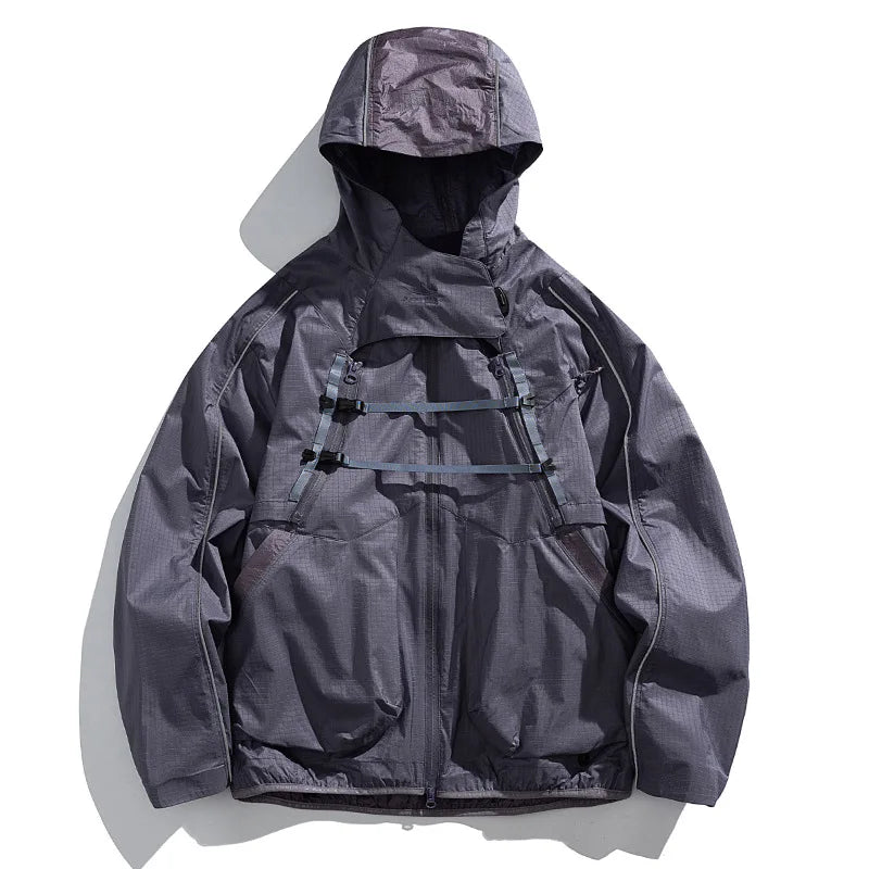 2 Piece Y2K Reflective Waterproof Techwear Jacket Coat