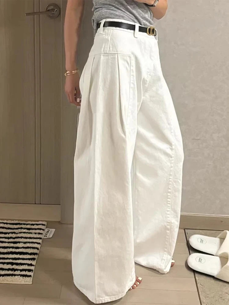 Chic Y2K High Waist Curved Barrel Jeans