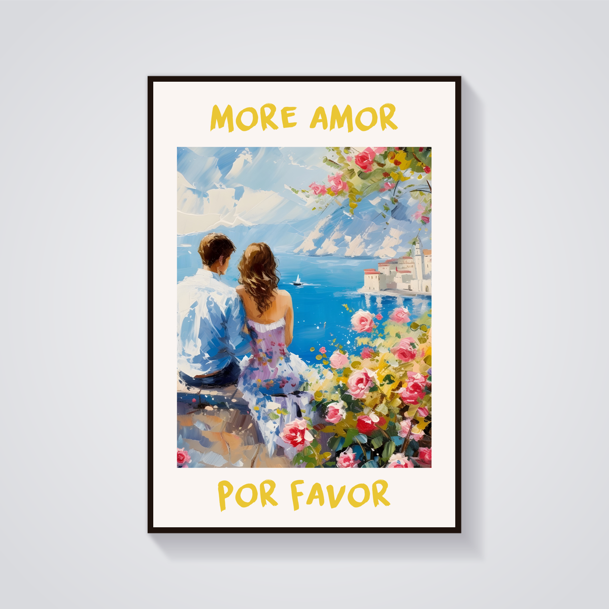 Coastal Couple Amor Poster