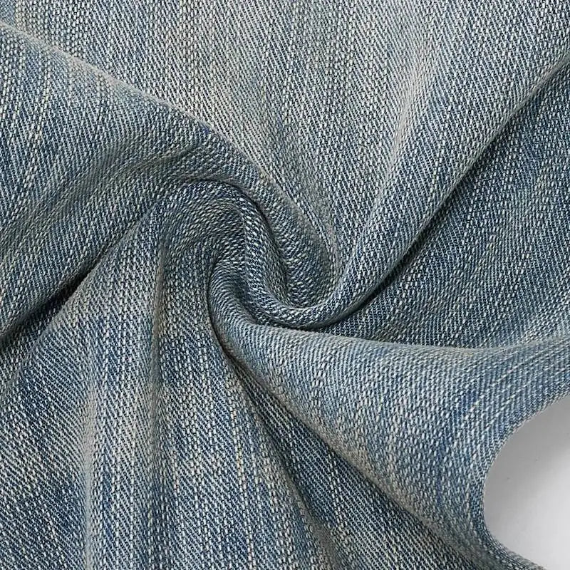 Distressed Y2K Blue Washed Slightly Flared Denim Jeans