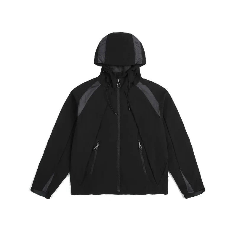 Lightweight Breathable Y2K Hooded Windbreaker Jacket Coat