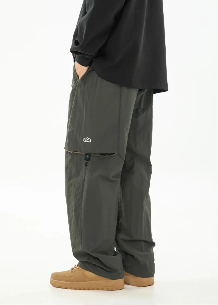 Mens Outdoor Y2K Parachute Trousers