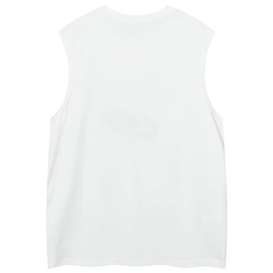Oversized Star Patchwork Y2K Tank Top