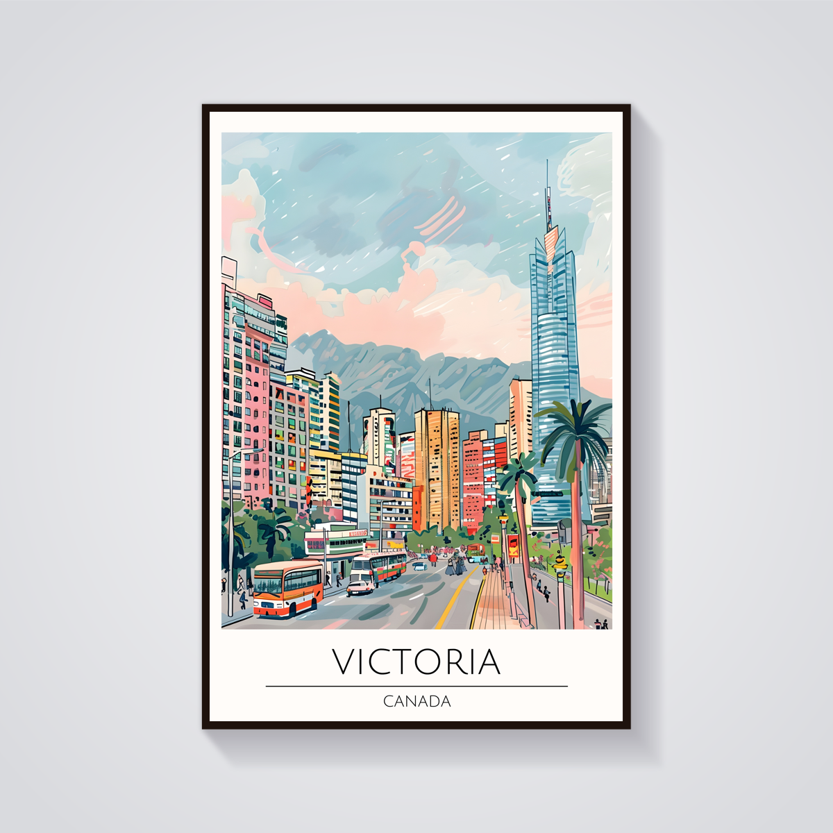 Victoria Canada Travel Poster