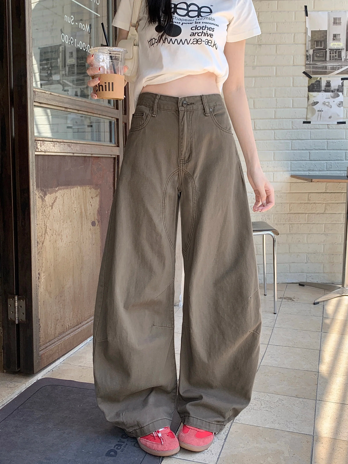 Vintage Y2K Baggy Barrel Cargo Jeans