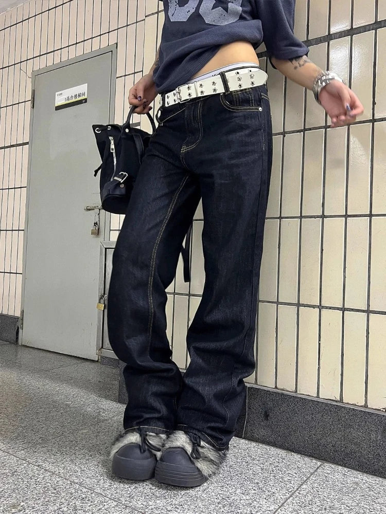 Vintage Y2K Rhinestone Union Jack Jeans