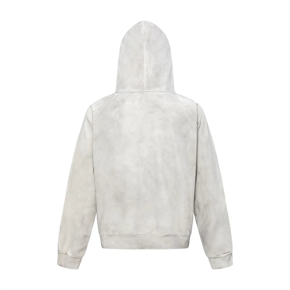 Washed Y2K Distressed Graphic Print Hoodie