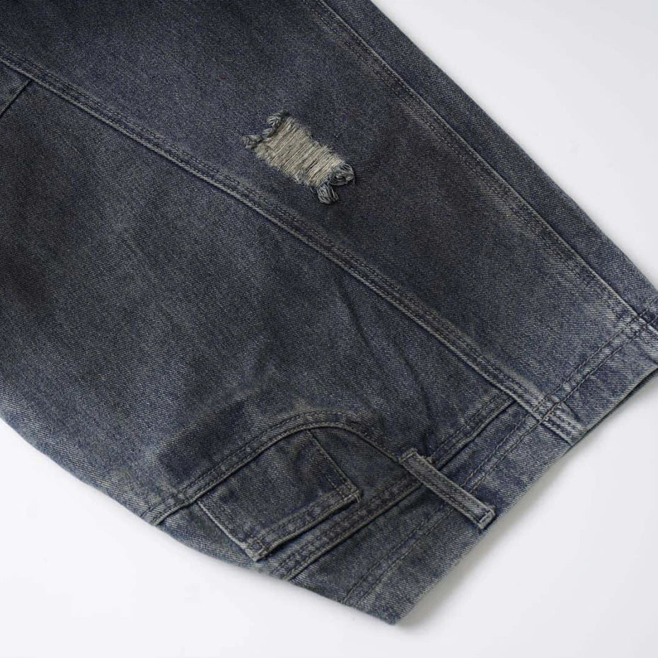 Wide Leg Y2K Distressed Denim Barrel Jeans