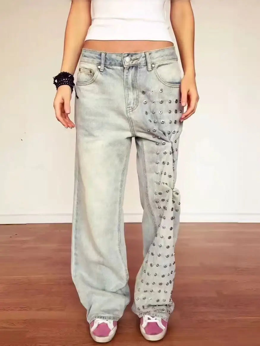 Womens Baggy Denim Y2K Jeans