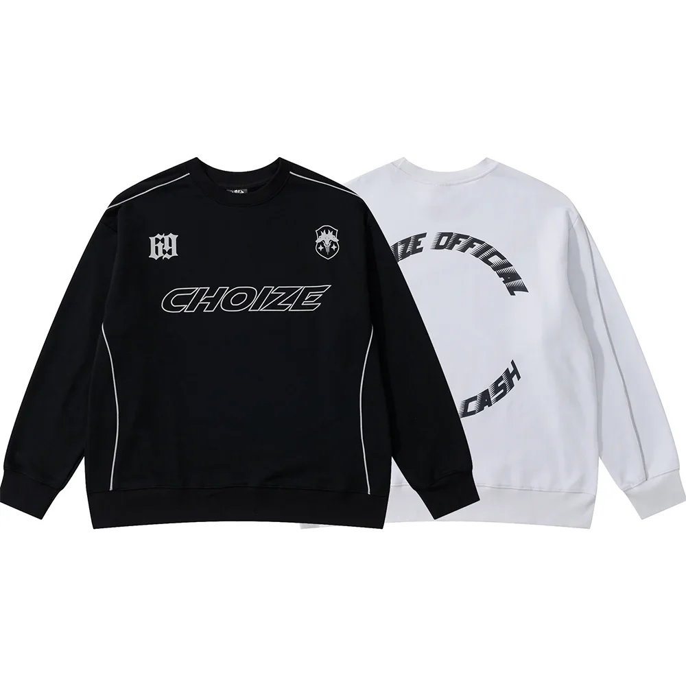 Y2K 3M Reflective Print Long Sleeve Top