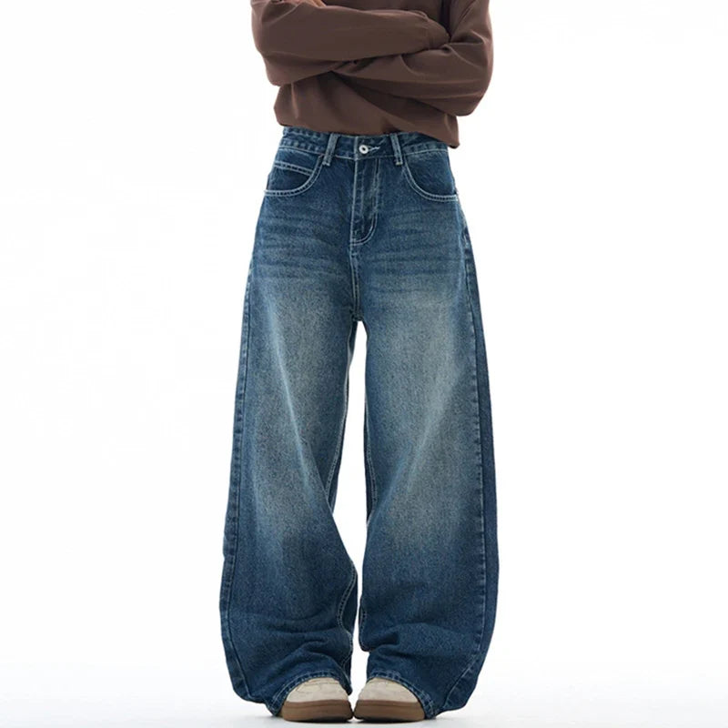 Y2K 77 Star Patchwork Embroidered Baggy Jeans