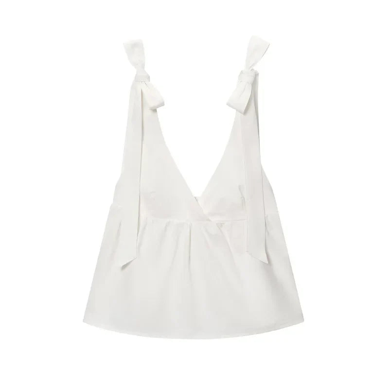 Y2K Backless Halter Low Cut Cami Top