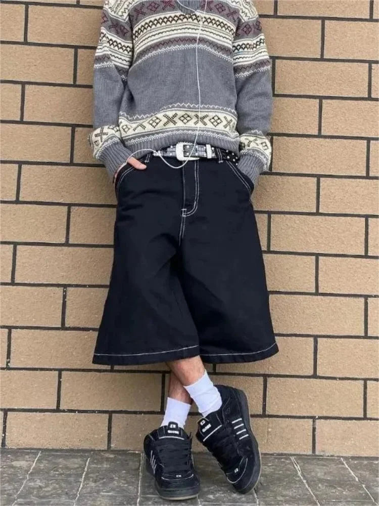 Y2K Baggy Graffiti Jean Shorts Jorts