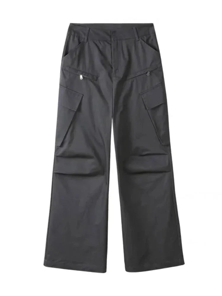 Y2K Baggy Grey Cargo Trousers