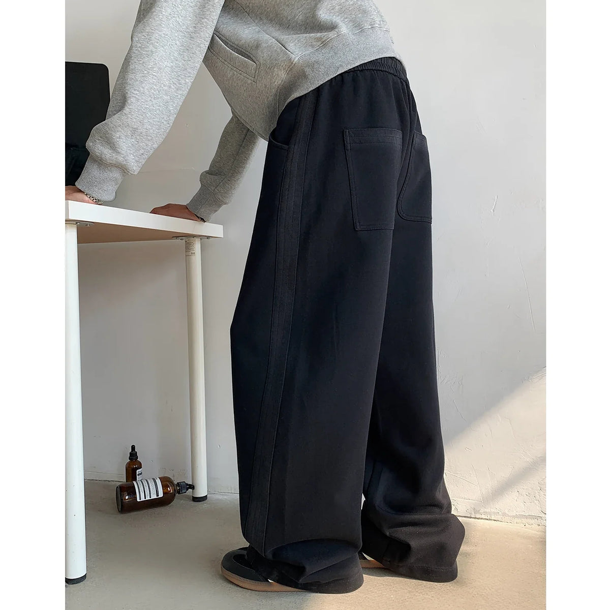 Y2K Baggy Straight Leg Sweatpant Joggers Trousers