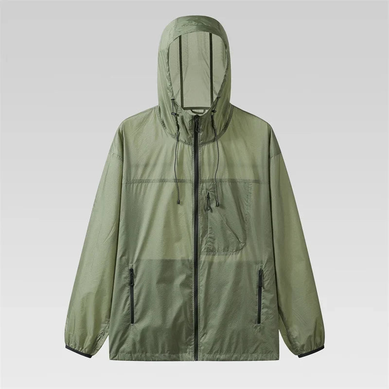 Y2K Block Zip Up Hiking Windbreaker