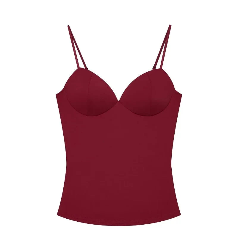 Y2K Bodycon Backless Low Cut Crop Top