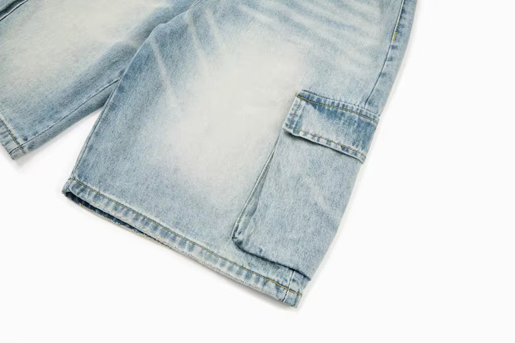 Y2K Cargo Denim Jean Shorts Jorts