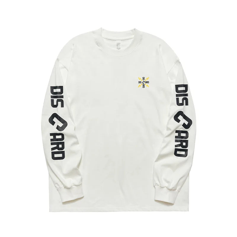 Y2K "Discard" Graphic Long Sleeve Top