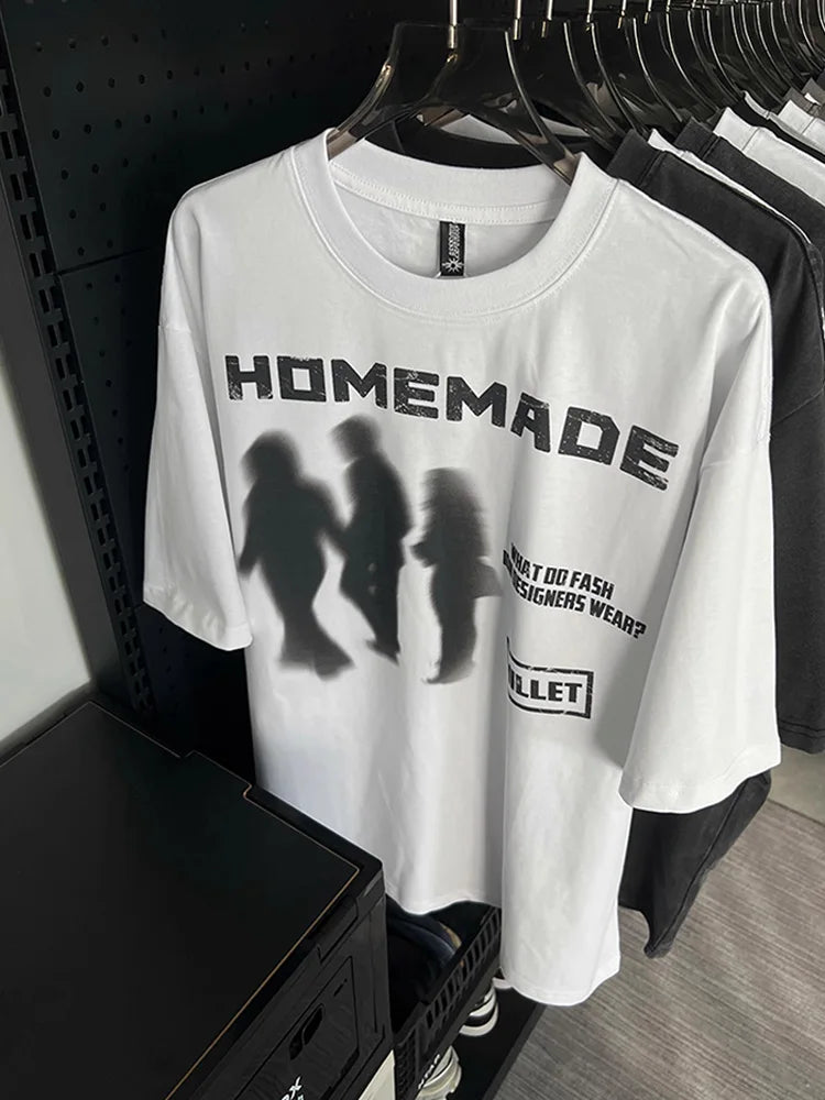 Y2K Homemade Blurred Vision Graphic T-Shirt