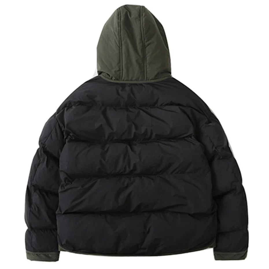 Y2K Hooded Mock Layered Padded Jacket Coat