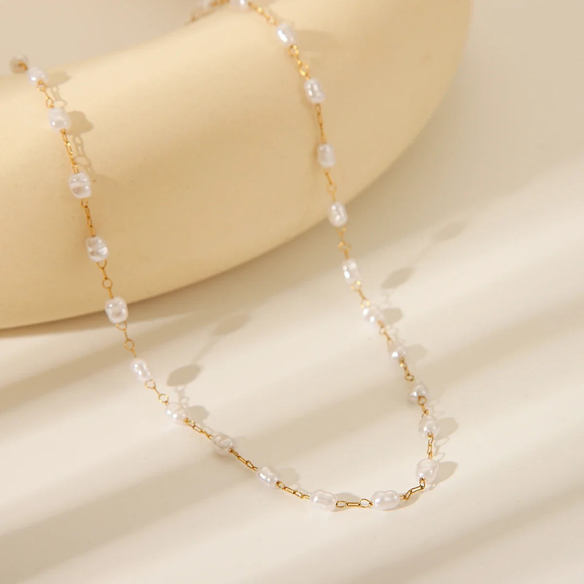 Y2K Imitation Pearl Sequence Chain Necklace