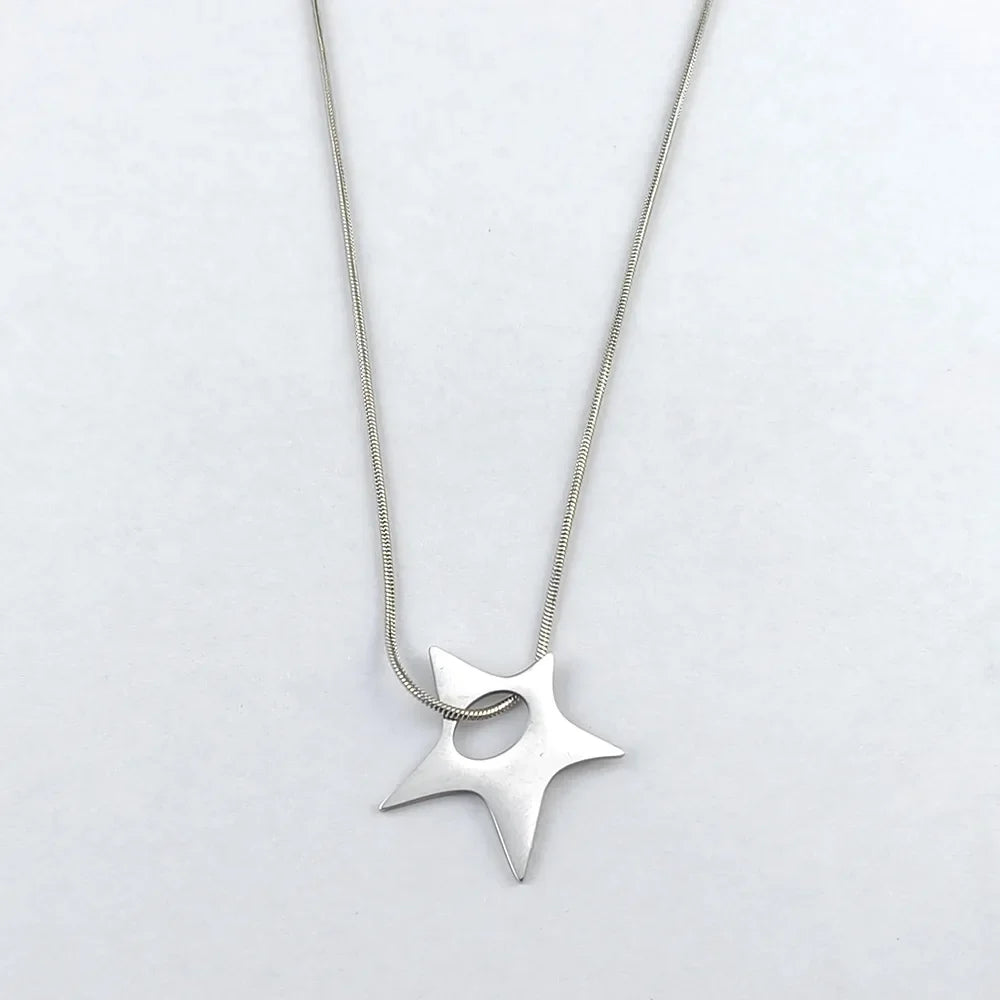 Y2K Irregular Star Aesthetic Pendant Necklace