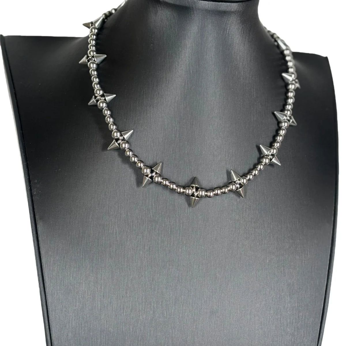 Y2K Punk Spike Choker Necklace