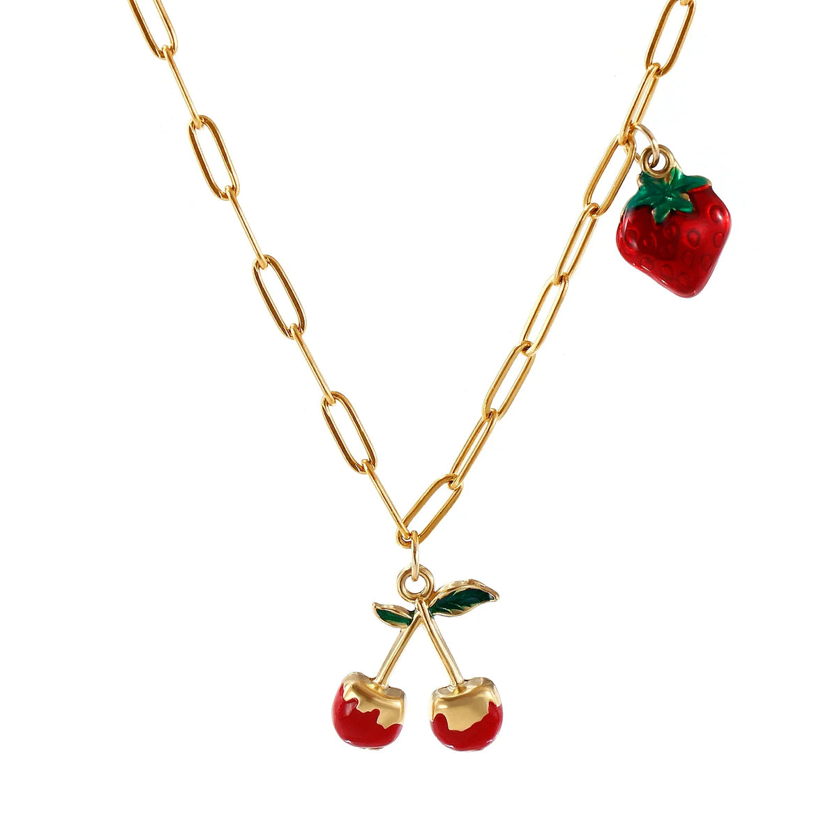 Y2K Red Fruit Pendant Necklace
