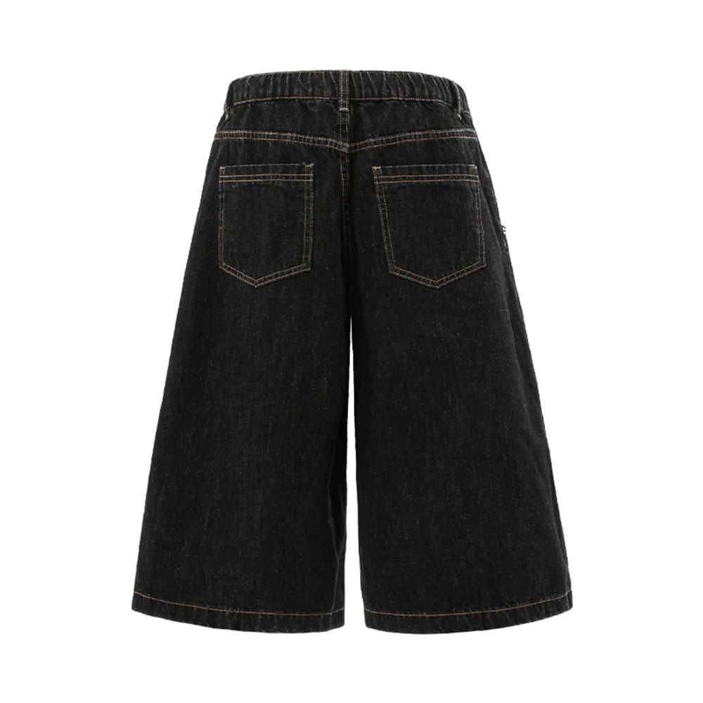 Y2K Removable Bandana Denim Shorts Jorts