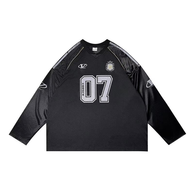 Y2K Retro Long Sleeve Printed Jersey T-Shirt