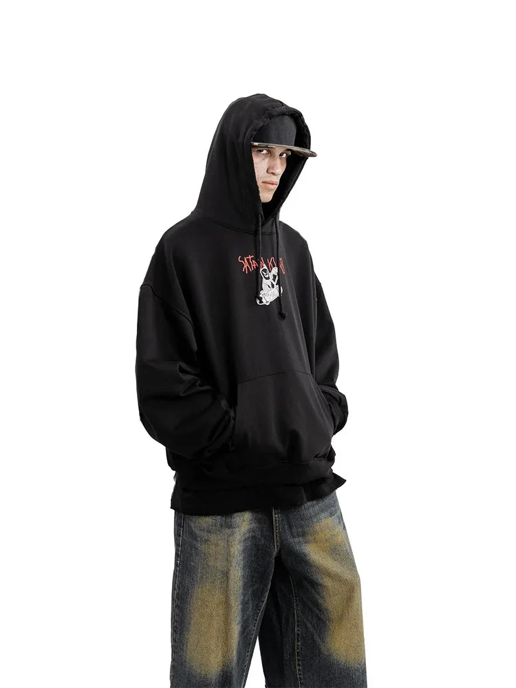 Y2K Satan Skateboard Graphic Hoodie