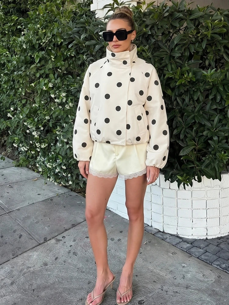 Y2K Spring Polka Dot Jacket Coat