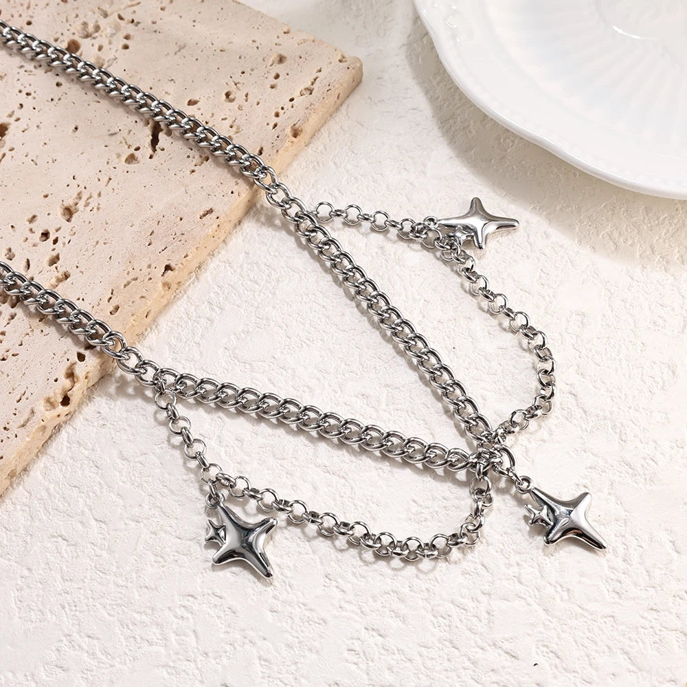 Y2K Starry Night Pendant Necklace