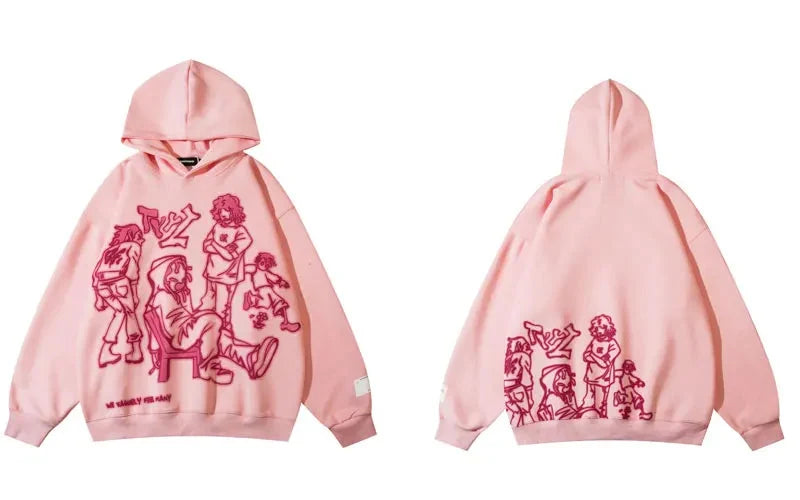 Y2K Streetwear Cartoon Hoodie