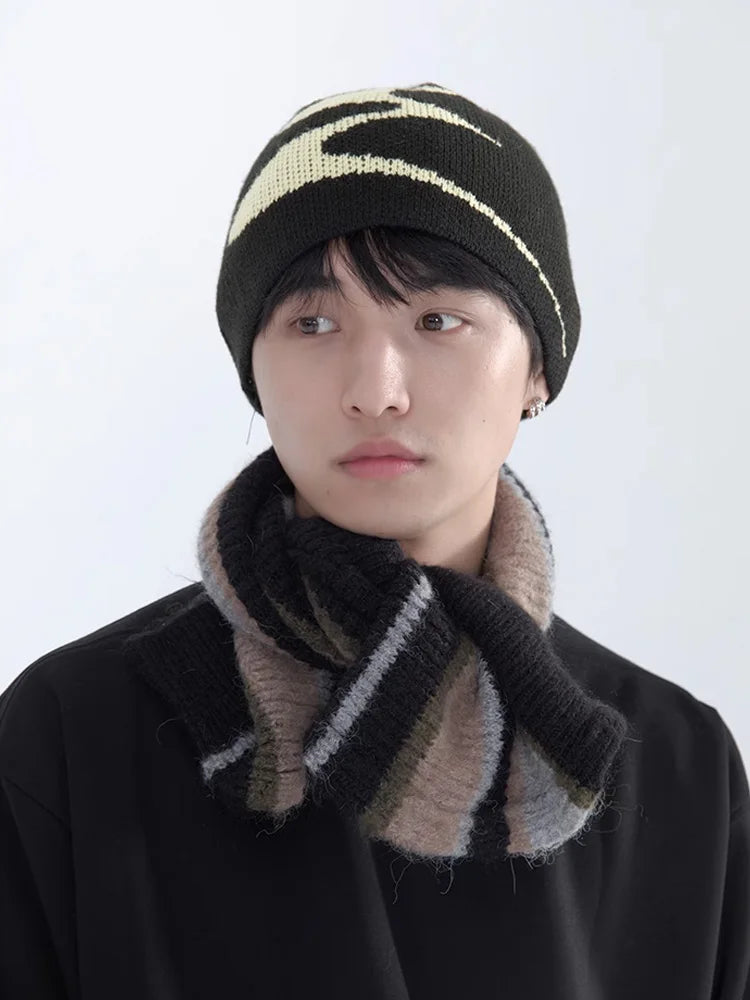 Y2K Subtle Waves Graphic Beanie