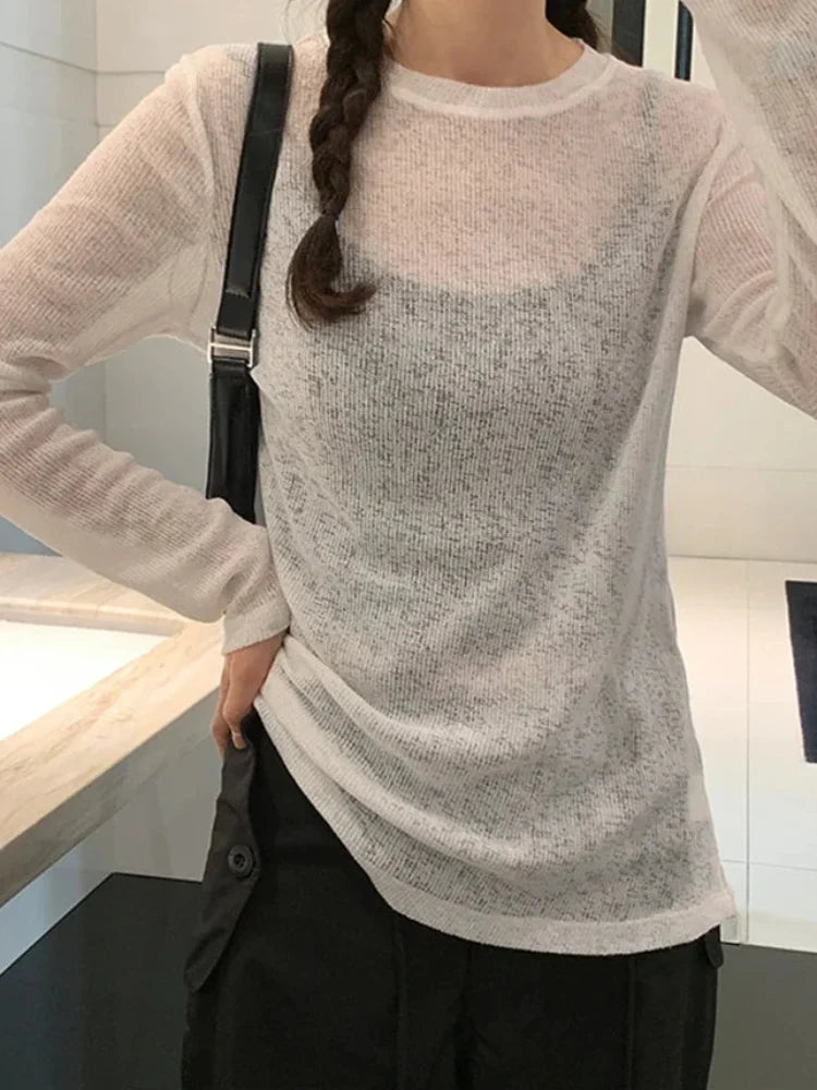 Y2K Thin Long Sleeve Summer Top