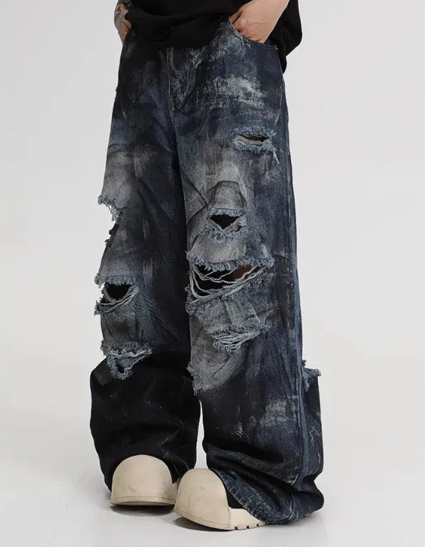 Y2K Ultra Ripped Baggy Jeans