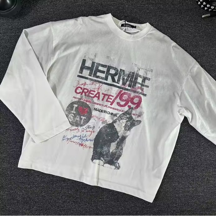 Y2K Vintage Graphic American Long Sleeve Top