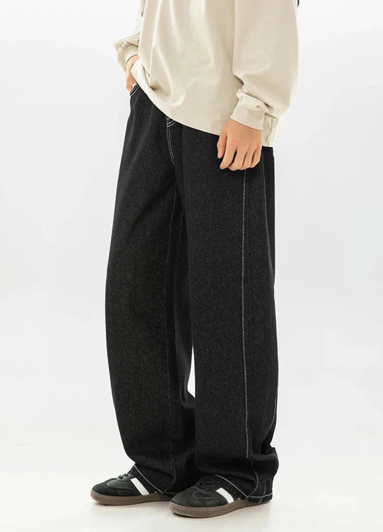 Y2K Wide Leg Baggy Dark Wash Jeans