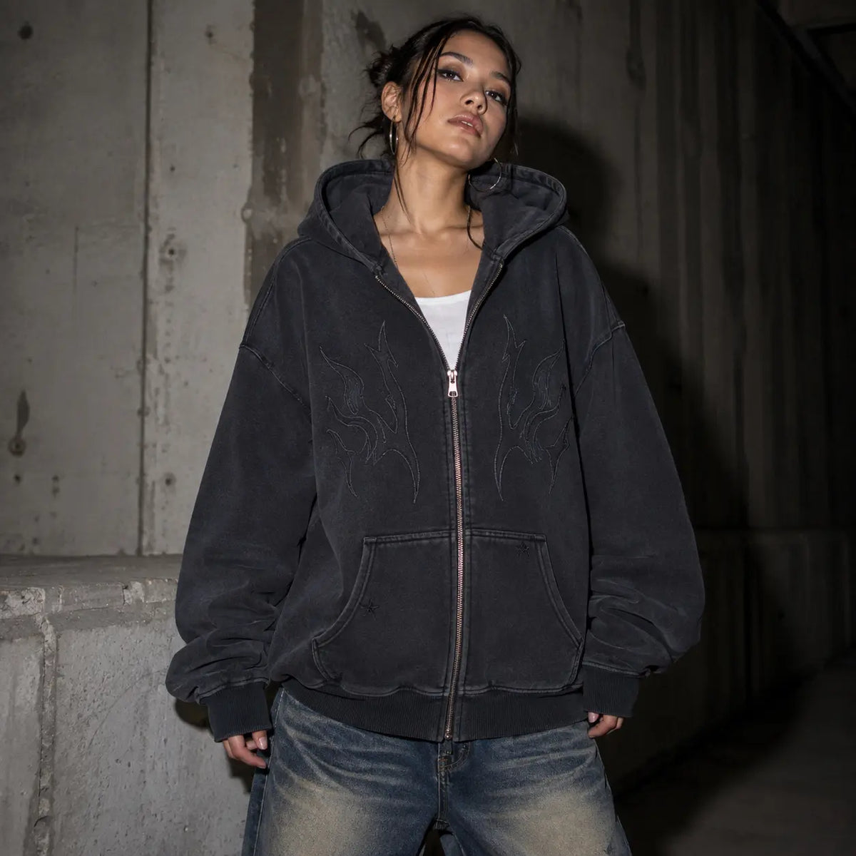 Y2K Full Zip Up Hoodies