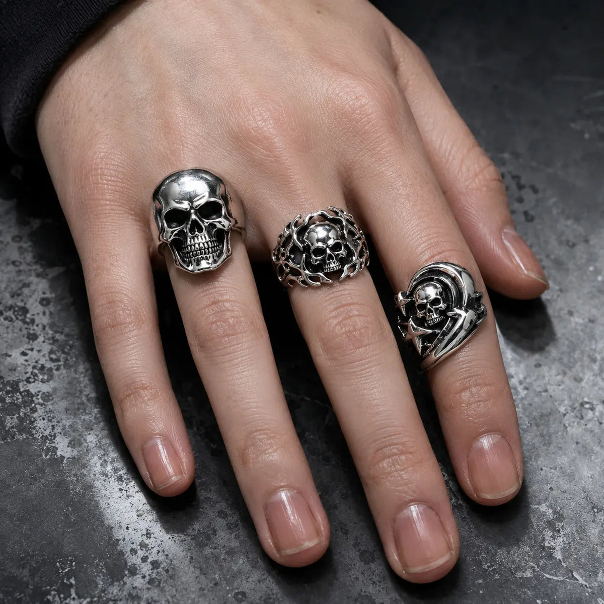Y2K Skull Rings