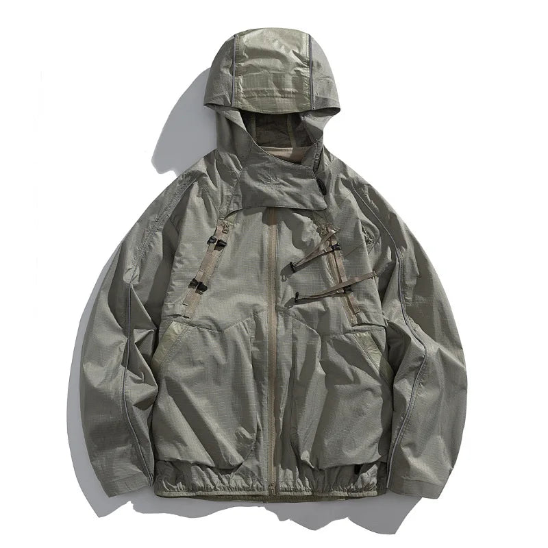 2 Piece Y2K Reflective Waterproof Techwear Jacket Coat