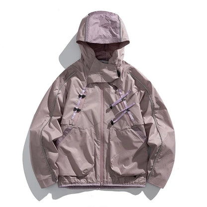 2 Piece Y2K Reflective Waterproof Techwear Jacket Coat