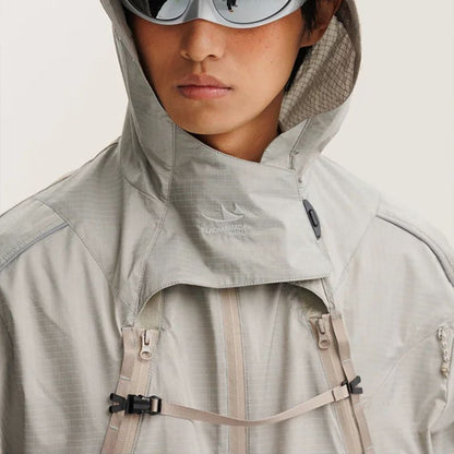 2 Piece Y2K Reflective Waterproof Techwear Jacket Coat