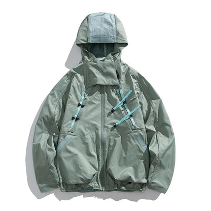 2 Piece Y2K Reflective Waterproof Techwear Jacket Coat