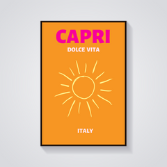 Preppy Capri Italy Beach Poster