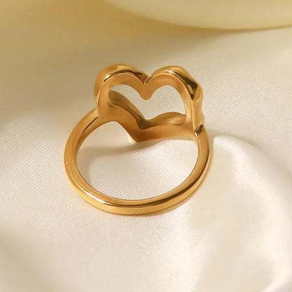 Abstract Love Heart Statement Ring