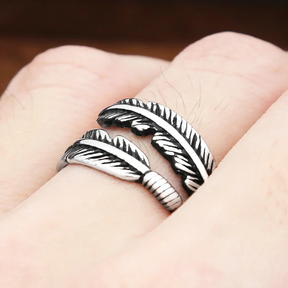 Aesthetic Feather Ring