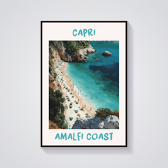 Amalfi Coast Beach Poster